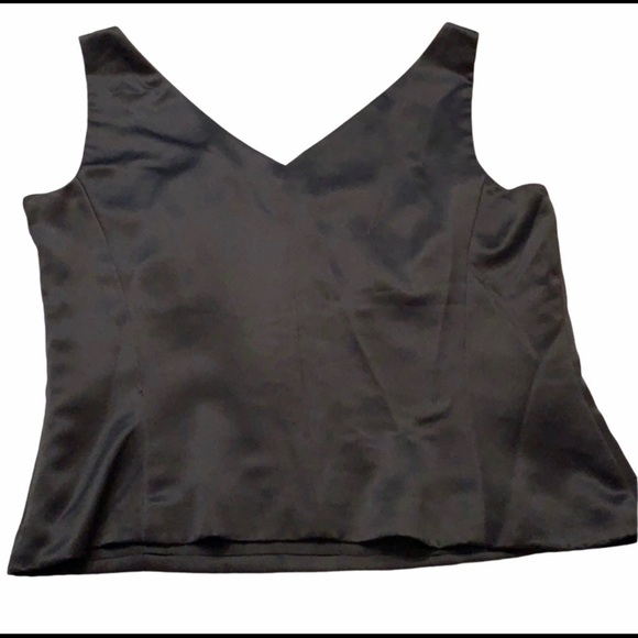 ANN TAYLOR LOFT SLEEVELESS TOP BLACK 14 - Picture 2 of 3